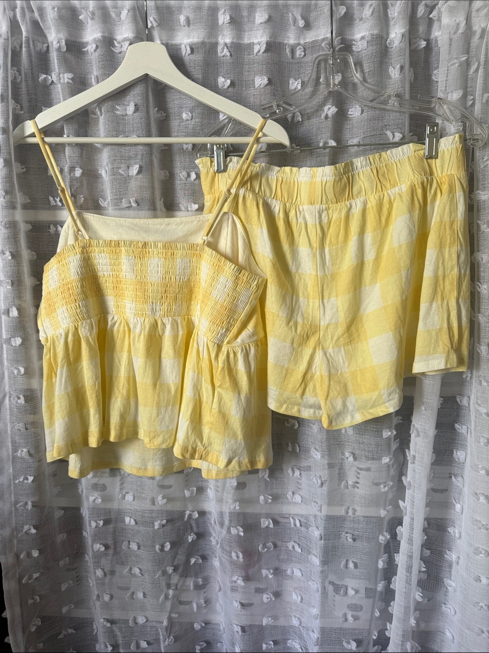 Z Supply Picnic Check Short Set in Sunflower Yellow Organic Cotton - Picture 2 of 7